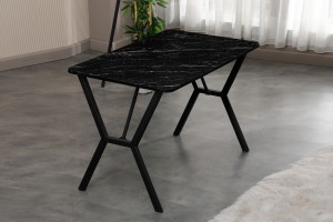 Elma 70x110 cm metal ayaklı masa