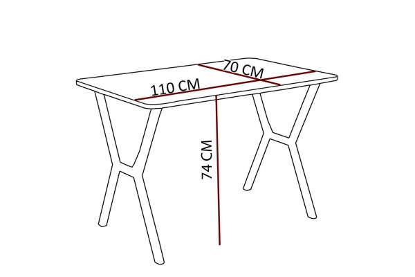 Elma Mutfak Masası Ceviz 70x110