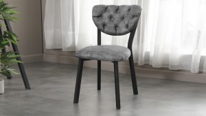 Elma Modeli Chester Yemek Odası,Cafe,Restoran Ve Mutfak Sandalyesi Gri