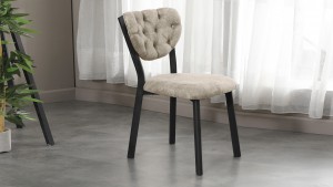 Elma Modeli Chester Yemek Odası,Cafe,Restoran Ve Mutfak Sandalyesi Krem