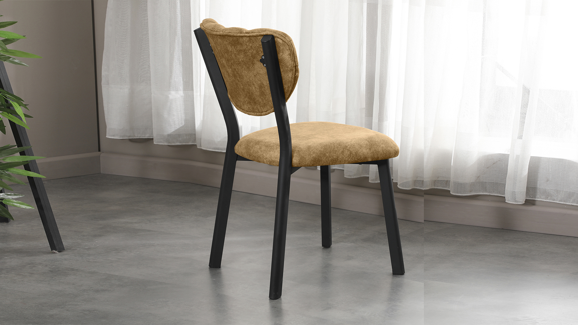 Elma Modeli Chester Yemek Odası,Cafe,Restoran Ve Mutfak Sandalyesi Kapiçino