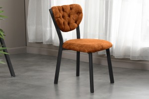 Elma 4 Sandalyeli Masa Takımı Kiremit Siyah Me