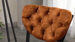 Elma Modeli Chester Yemek Odası,Cafe,Restoran Ve Mutfak Sandalyesi Kiremit