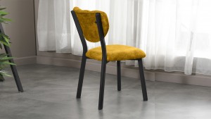 Elma Modeli Chester Yemek Odası,Cafe,Restoran Ve Mutfak Sandalyesi Sarı