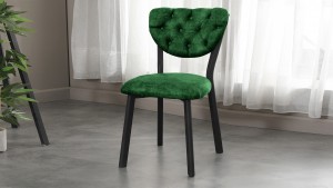 Elma Modeli Chester Yemek Odası,Cafe,Restoran Ve Mutfak Sandalyesi Yeşil