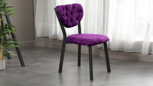 Elma Modeli Chester Yemek Odası,Cafe,Restoran Ve Mutfak Sandalyesi Mürdüm