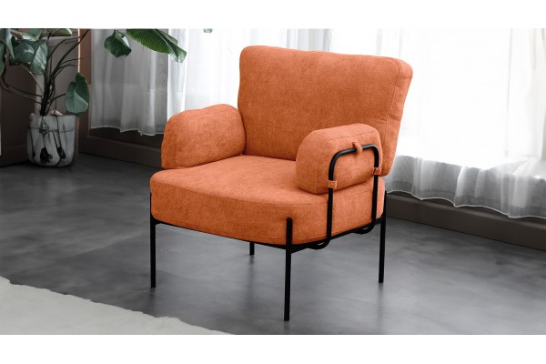 Hermes Balkon, Bahçe, Cafe, Metal Koltuk , Bahçe, Tekli berjer koltuk Kiremit