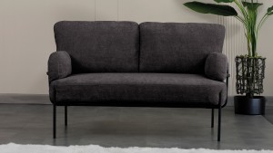 Hermes Balkon,Bahçe,Cafe,Metal İkili Koltuk,Füme