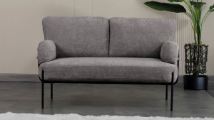 Hermes Balkon,Bahçe,Cafe,Metal İkili Koltuk Gri