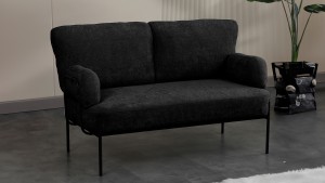 Hermes Balkon,Bahçe,Cafe,Metal İkili Koltuk Siyah