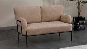 Hermes Balkon,Bahçe,Cafe,Metal İkili Koltuk Sütlü Kahve