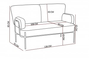 Hermes Kahve 2+1+1 çay seti koltuk takımı