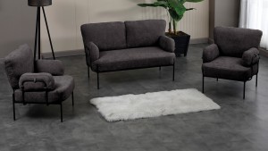 Hermes Balkon,Bahçe,Cafe,Metal İkili Koltuk Siyah