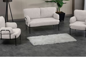 Hermes Krem 2+1+1 çay seti koltuk takımı