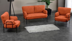 Hermes Balkon,Bahçe,Cafe,Metal İkili Koltuk Kiremit