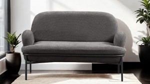Aster Cafe,Ofis,Büro,Balkon,Otel ,Lobi,ikili,iki kişilik Koltuk Bukle Teddy Kumaş Gri