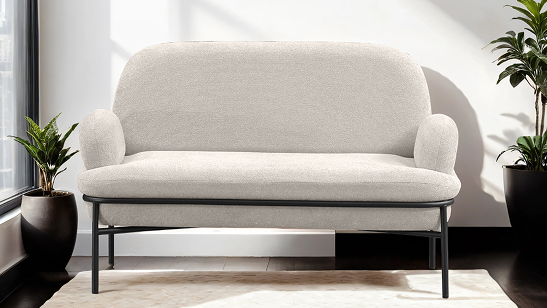 Aster Cafe,Ofis,Büro,Balkon,Otel ,Lobi,ikili,iki kişilik Koltuk Bukle Teddy Kumaş