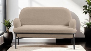 Aster Cafe,Ofis,Büro,Balkon,Otel ,Lobi,ikili,iki kişilik Koltuk Bukle Teddy Kumaş Sütlü Kahve