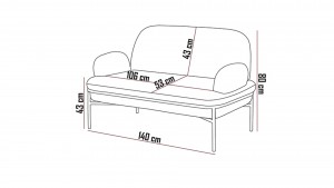 Aster Cafe,Ofis,Büro,Balkon,Otel ,Lobi,ikili,iki kişilik Koltuk Bukle Teddy Kumaş Sütlü Kahve