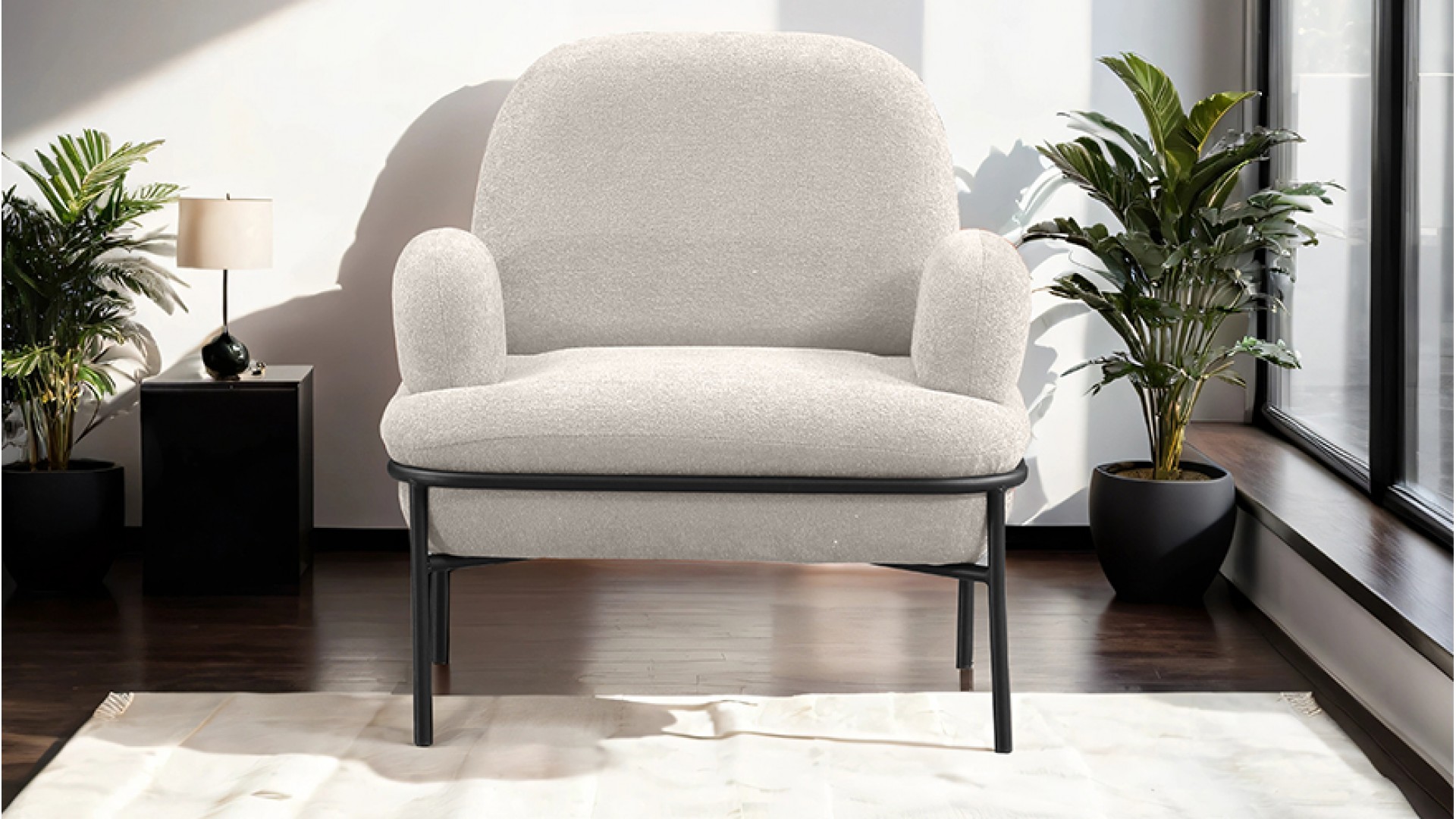 Aster Cafe,Ofis,Büro,Balkon,Otel ,Lobi,Tekli Berjer Koltuk Krem