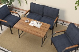 Berlin Bahçe Takımı Lacivert 2+1+1 Masalı