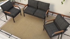 Berlin Balkon,Bahçe,Cafe - Metal Kanepe Koltuk Takımı  2 1 1 Füme Antaraist