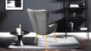 Armens Life Begonya,Sandalye,Kafe,Otel,Tekli Berjer Gold Ayak Gri