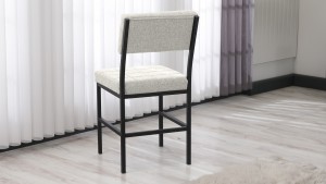 Dubai Modeli Mutfak Masa Takımı 4 Sandalye Keten Kumaş Krem1 Masa Ceviz