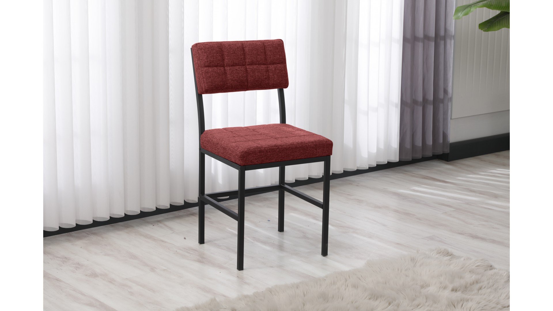 Duba Modeli Sandalye Yemek Odası,Cafe,Restoran Ve Mutfak Sandalyesi Bordo