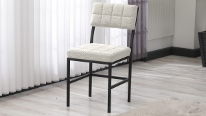 Dubai Modeli Mutfak Masa Takımı 4 Sandalye Keten Kumaş Krem1 Masa Ceviz