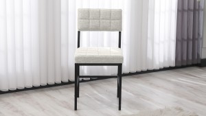 Dubai Modeli Mutfak Masa Takımı 4 Sandalye Keten Kumaş Krem1 Masa Ceviz