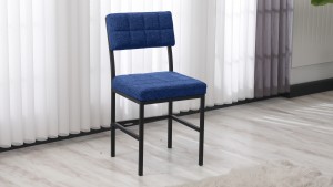 Dubai Modeli Mutfak Masa Takımı 4 Sandalye Keten Kumaş Lacivert 1 Masa Siyah Mermer Desenli