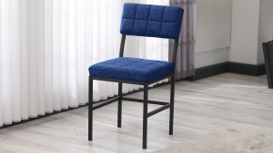 Dubai Modeli Mutfak Masa Takımı 4 Sandalye Keten Kumaş Lacivert 1 Masa Siyah Mermer Desenli