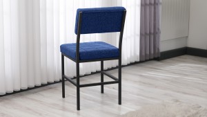 Dubai Modeli Mutfak Masa Takımı 4 Sandalye Keten Kumaş Lacivert 1 Masa Siyah Mermer Desenli