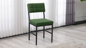 Dubai Modeli Mutfak Masa Takımı 4 Sandalye Keten Kumaş Yeşil 1 Masa Siyah Mermer Desenli