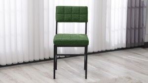 Dubai Modeli Mutfak Masa Takımı 4 Sandalye Keten Kumaş Yeşil 1 Masa Siyah Mermer Desenli