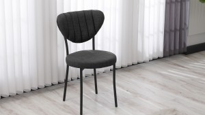 Elegant Modeli Sandalye Yemek Odası Cafe Restoran Ve Mutfak Sandalyesi Keten Kumaş Füme