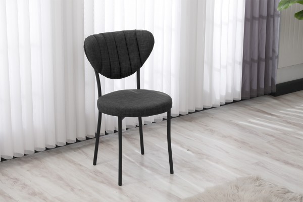 Elegant Modeli Sandalye Yemek Odası Cafe Restoran Ve Mutfak Sandalyesi Keten Kumaş Füme