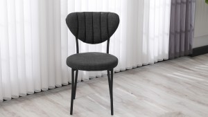 Elegant Modeli Sandalye Yemek Odası Cafe Restoran Ve Mutfak Sandalyesi Keten Kumaş Füme