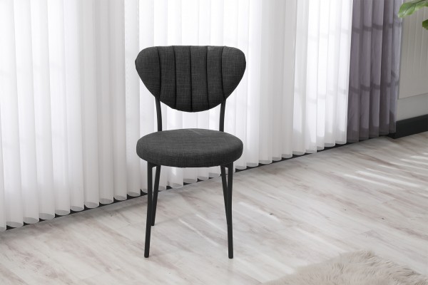 Elegant Modeli Sandalye Yemek Odası Cafe Restoran Ve Mutfak Sandalyesi Keten Kumaş Füme