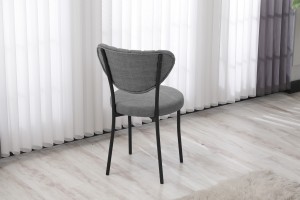 Elegant Keten Mutfak Sandalyesi Gri