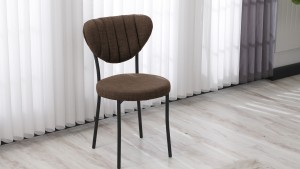 Elegant Modeli Sandalye Yemek Odası Cafe Restoran Ve Mutfak Sandalyesi Keten Kumaş Kahve