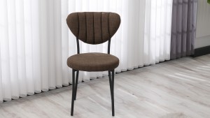 Elegant Modeli Sandalye Yemek Odası Cafe Restoran Ve Mutfak Sandalyesi Keten Kumaş Kahve