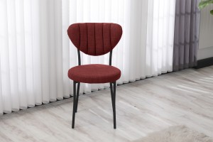 Elegant Keten Mutfak Sandalyesi Bordo