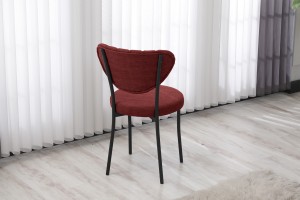 Elegant Keten Mutfak Sandalyesi Bordo