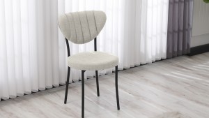 Elegant Modeli Sandalye Yemek Odası Cafe Restoran Ve Mutfak Sandalyesi Keten Kumaş Krem