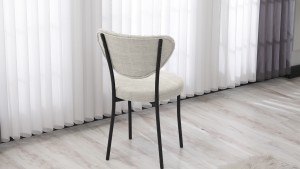 Elegant Modeli Sandalye Yemek Odası Cafe Restoran Ve Mutfak Sandalyesi Keten Kumaş Krem