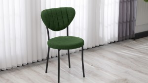 Elegant Modeli Sandalye Yemek Odası Cafe Restoran Ve Mutfak Sandalyesi Keten Kumaş Yeşil