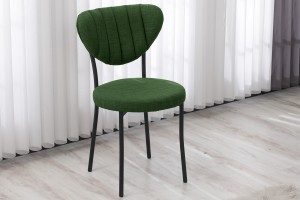 Elegant Keten Mutfak Sandalyesi Yeşil