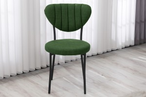 Elegant Keten Mutfak Sandalyesi Yeşil